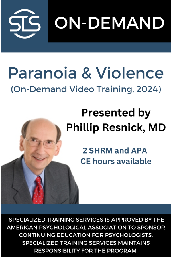 Paranoia and Violence (2 Continuing Education Hours)