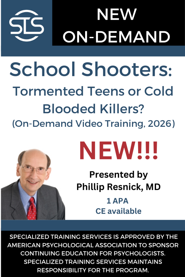 School Shooters:  Tormented Teens or Cold-Blooded Killers? (1 CE)